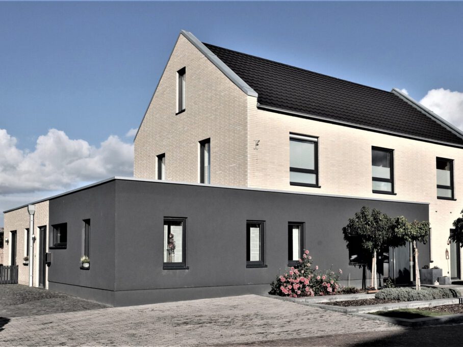 Zweifamilienwohnhaus Flachdach modern Architektenhaus
